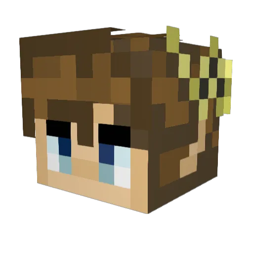 EnvyOmega Minecraft avatar head, 3D render