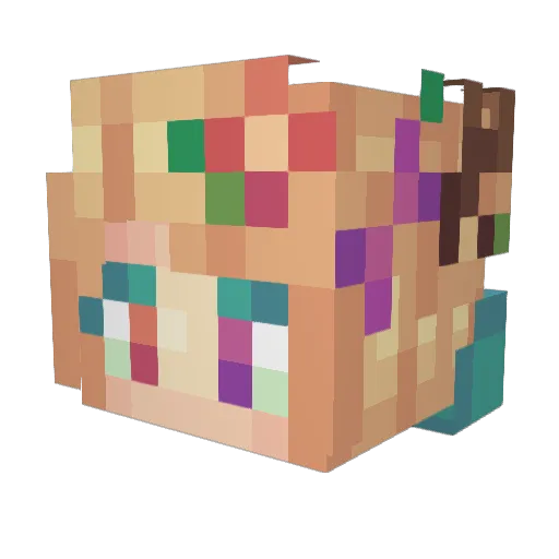 Enwp Minecraft avatar head, 3D render