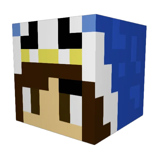 Enxoooo Minecraft avatar head, 3D render