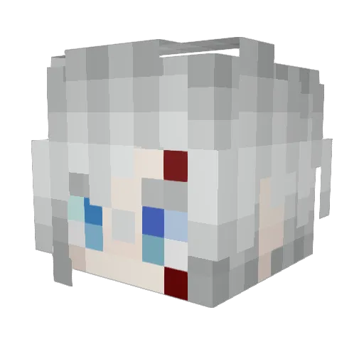 EnyaVil Minecraft avatar head, 3D render