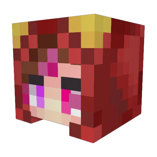 Enyliria Minecraft avatar head, 3D render
