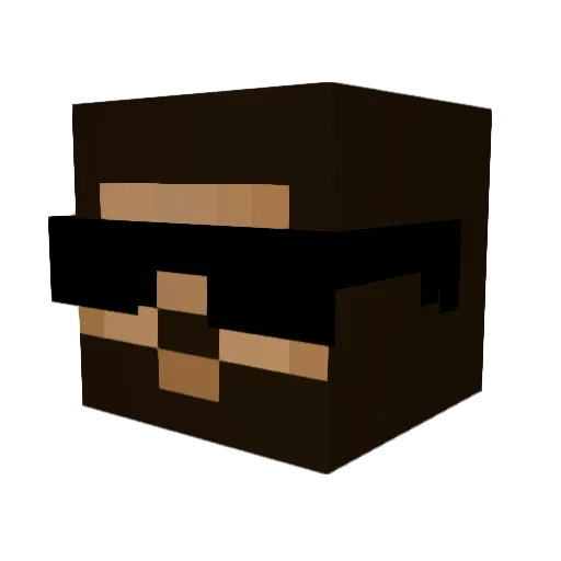 Enzelnator Minecraft avatar head, 3D render