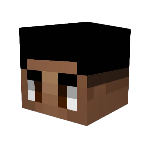 Enziinn Minecraft avatar head, 3D render