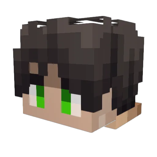 Enziisky Minecraft avatar head, 3D render
