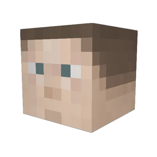 Enzirety Minecraft avatar head, 3D render