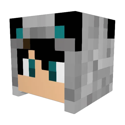 Enziro Minecraft avatar head, 3D render