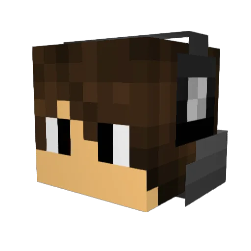 Enzo41Canes Minecraft avatar head, 3D render