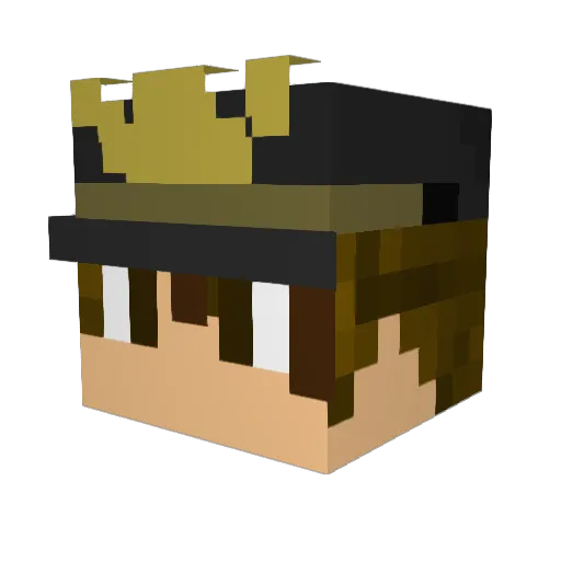 EnzoF Minecraft avatar head, 3D render