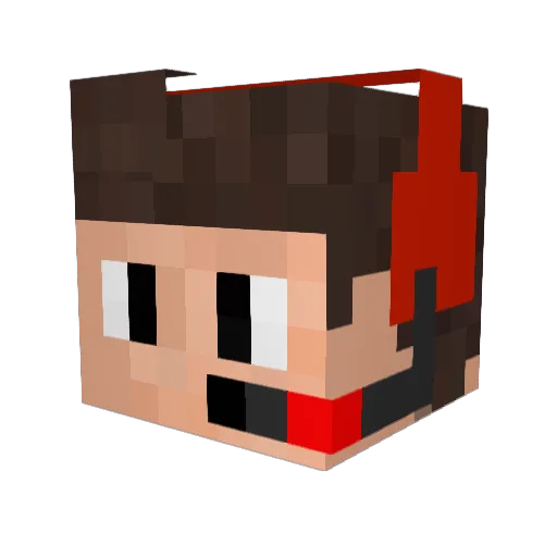 EnzoMincon Minecraft avatar head, 3D render