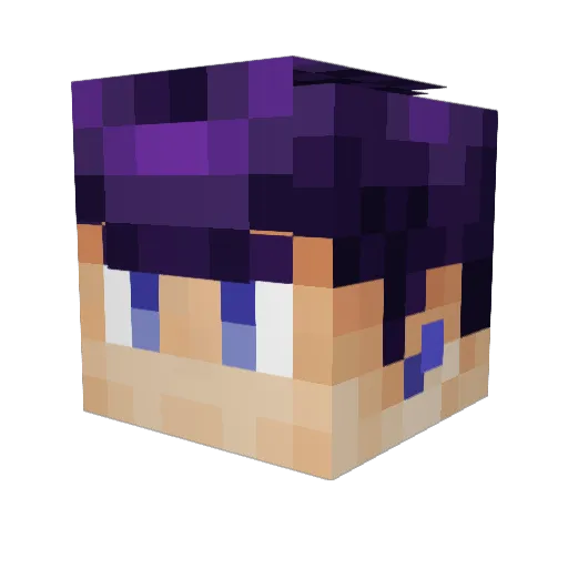 EnzoTL Minecraft avatar head, 3D render