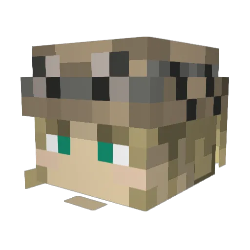 EnzoZeppeli Minecraft avatar head, 3D render