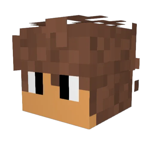 Enzobuilder Minecraft avatar head, 3D render