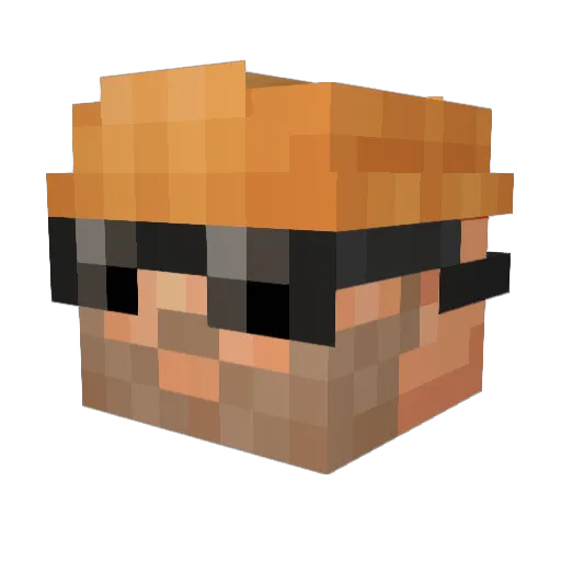 Enzorofer Minecraft avatar head, 3D render