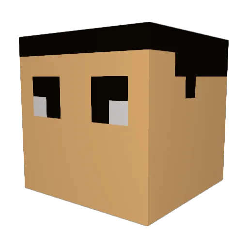 Enzuii03 Minecraft avatar head, 3D render