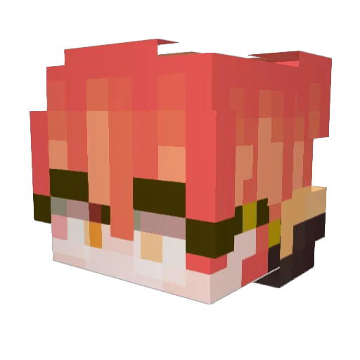 Enzvll Minecraft avatar head, 3D render