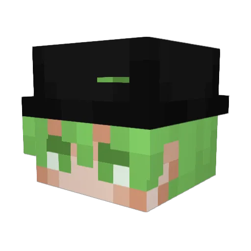 Enzytez Minecraft avatar head, 3D render