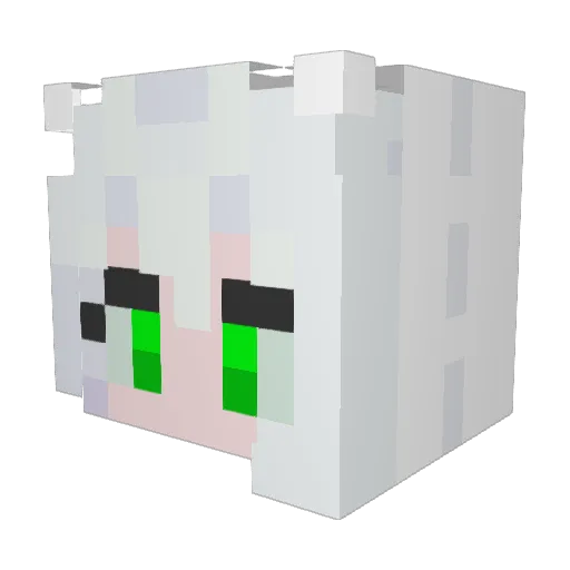 EoE_Ghast Minecraft avatar head, 3D render