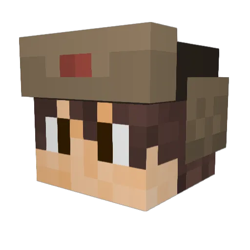 EoSleepy Minecraft avatar head, 3D render