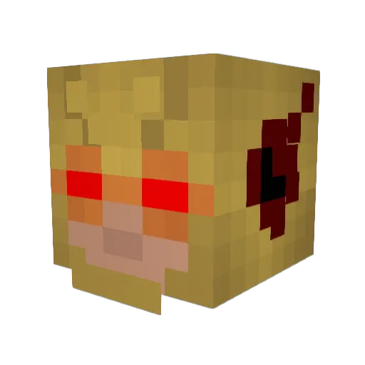 Eobard Minecraft avatar head, 3D render