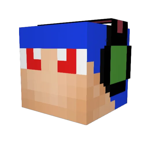 Eocref Minecraft avatar head, 3D render