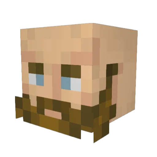 Eohbald Minecraft avatar head, 3D render
