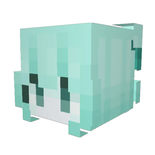 Eolfz Minecraft avatar head, 3D render