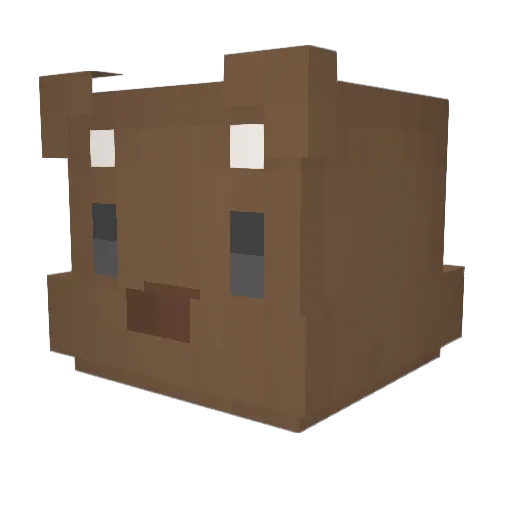 Eolly Minecraft avatar head, 3D render
