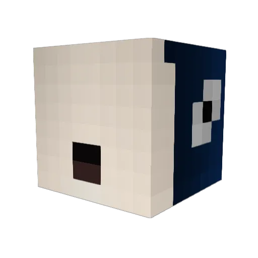 Eolma Minecraft avatar head, 3D render