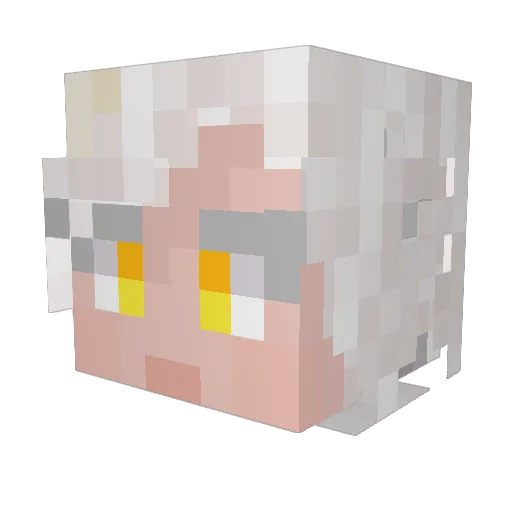Eomey Minecraft avatar head, 3D render