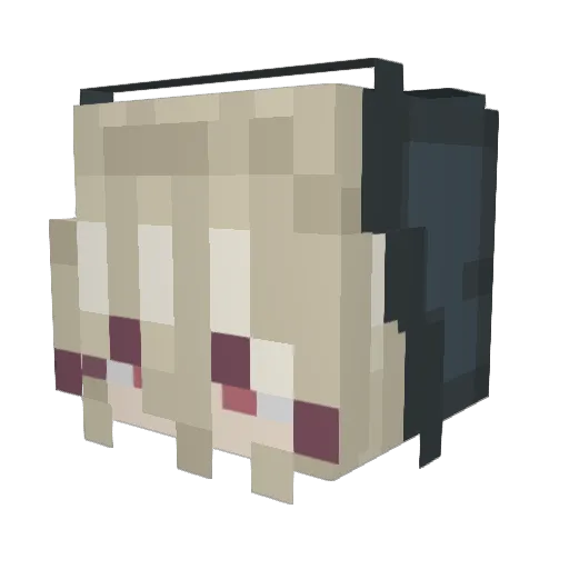 EonEmma Minecraft avatar head, 3D render