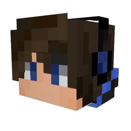 EonIsBored Minecraft avatar head, 3D render