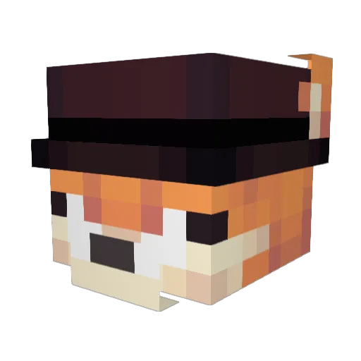 EonOz Minecraft avatar head, 3D render