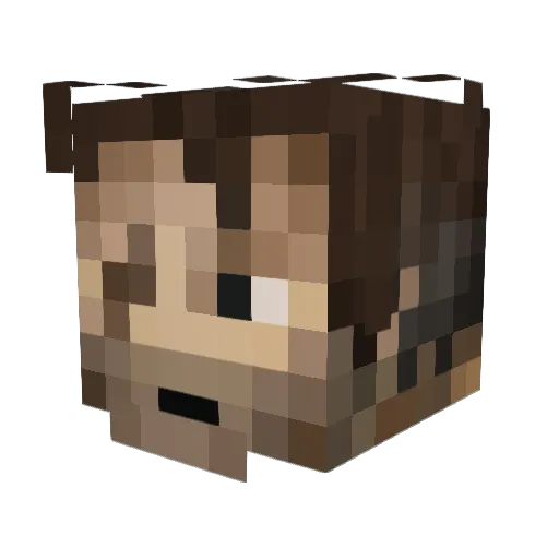 EonTour Minecraft avatar head, 3D render