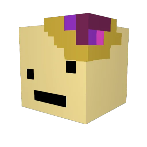 Eone3 Minecraft avatar head, 3D render