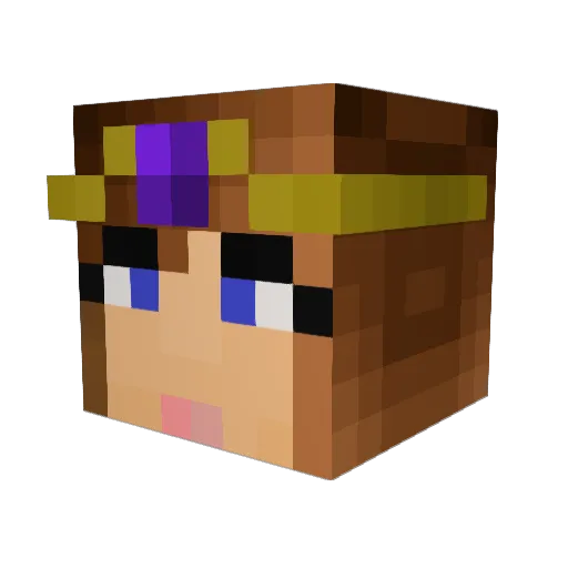Eonelia Minecraft avatar head, 3D render