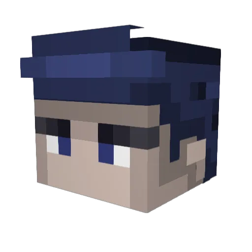 Eooon Minecraft avatar head, 3D render