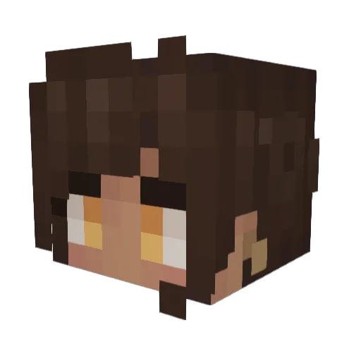 Eornag Minecraft avatar head, 3D render
