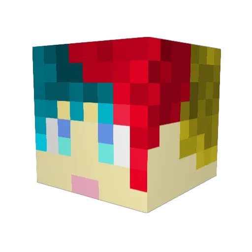 Eotono Minecraft avatar head, 3D render