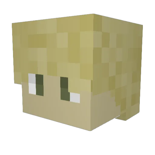 EpQuid Minecraft avatar head, 3D render