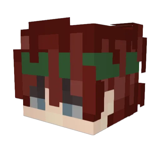 Eparial Minecraft avatar head, 3D render