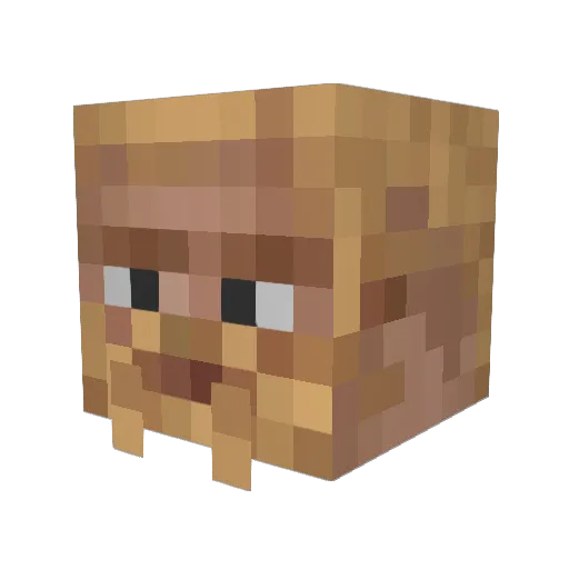 EpeeNoire Minecraft avatar head, 3D render