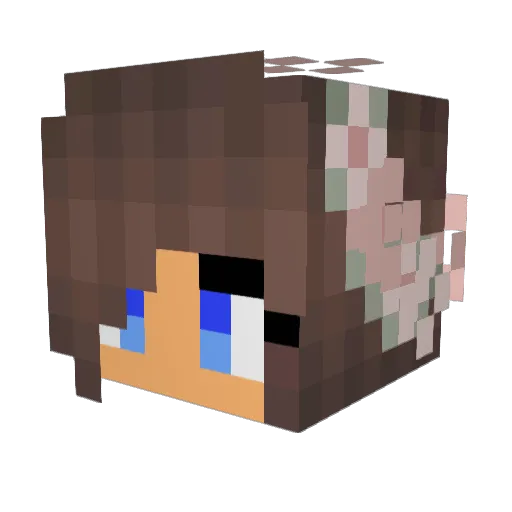EperGirl Minecraft avatar head, 3D render