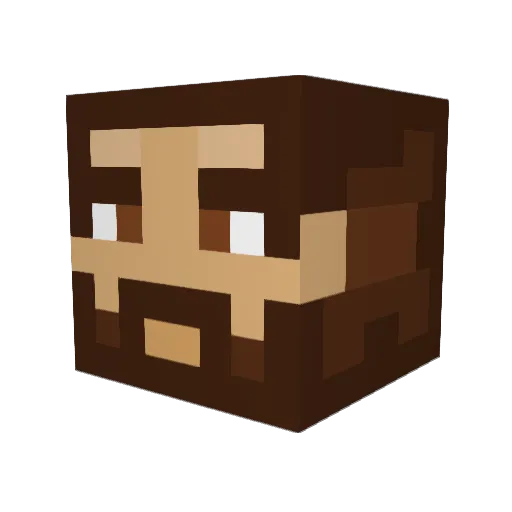 Eperiil Minecraft avatar head, 3D render
