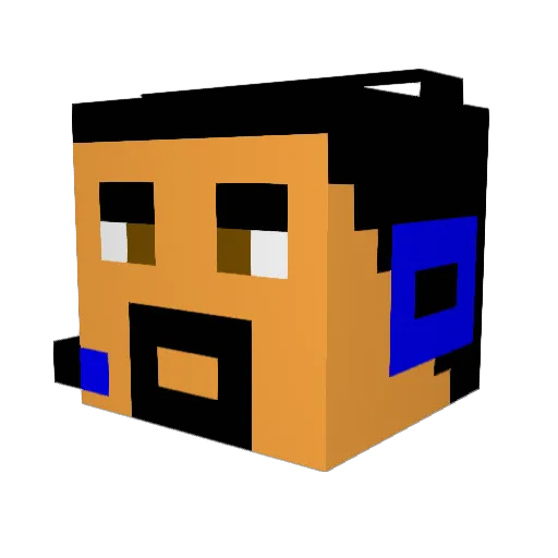 Ephday Minecraft avatar head, 3D render