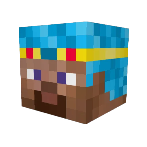EphedoR Minecraft avatar head, 3D render