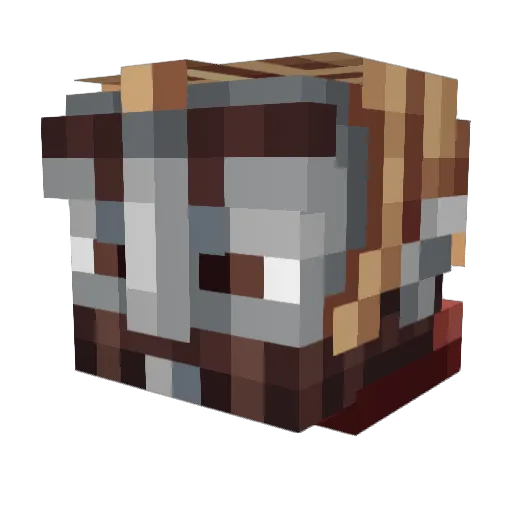 Ephem Minecraft avatar head, 3D render