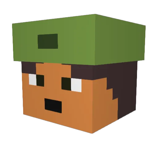 Epheril Minecraft avatar head, 3D render
