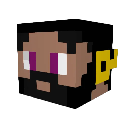 Ephilef Minecraft avatar head, 3D render