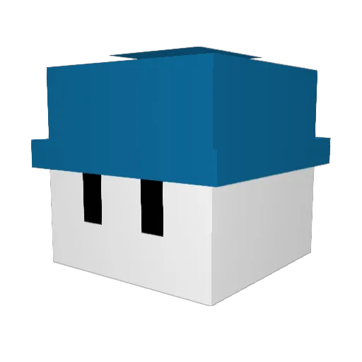 Ephors Minecraft avatar head, 3D render