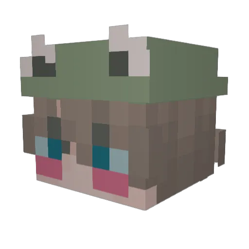 Ephr41m Minecraft avatar head, 3D render